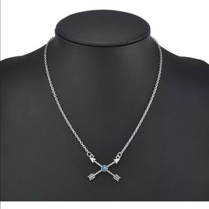 Turquoise And Arrow Tassel necklace Bohemian chic